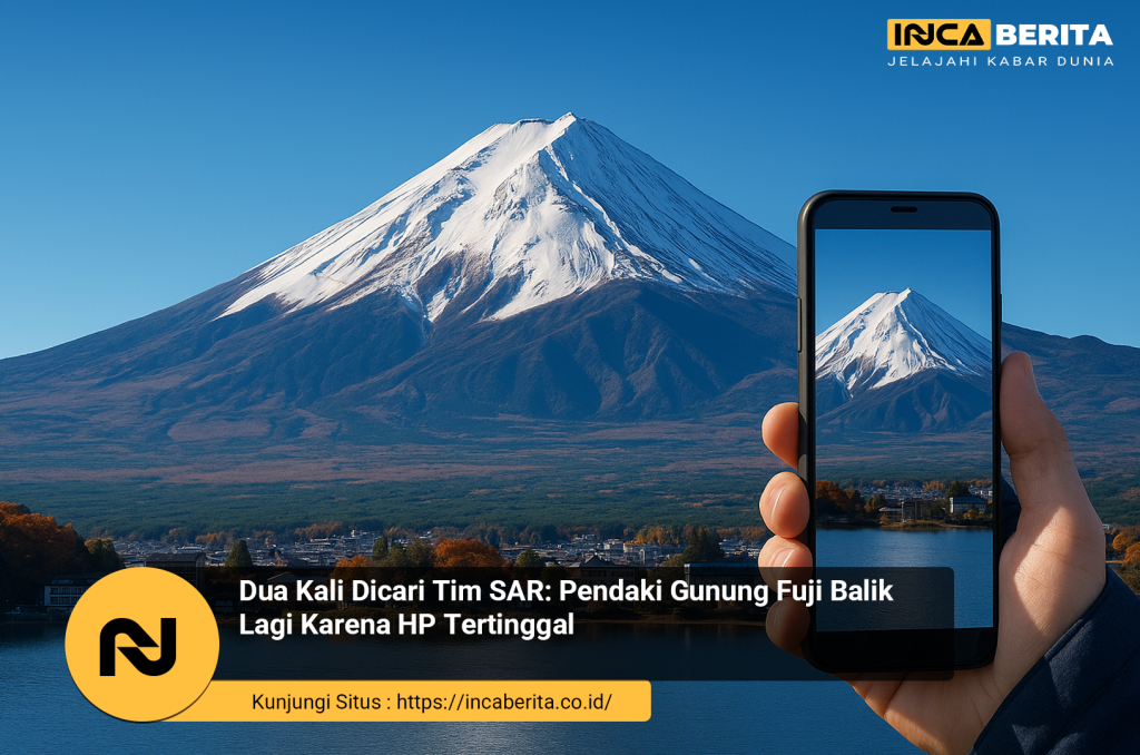 Pendaki Gunung Fuji Dicari Dua Kali Gara-Gara Balik Lagi Cari HP