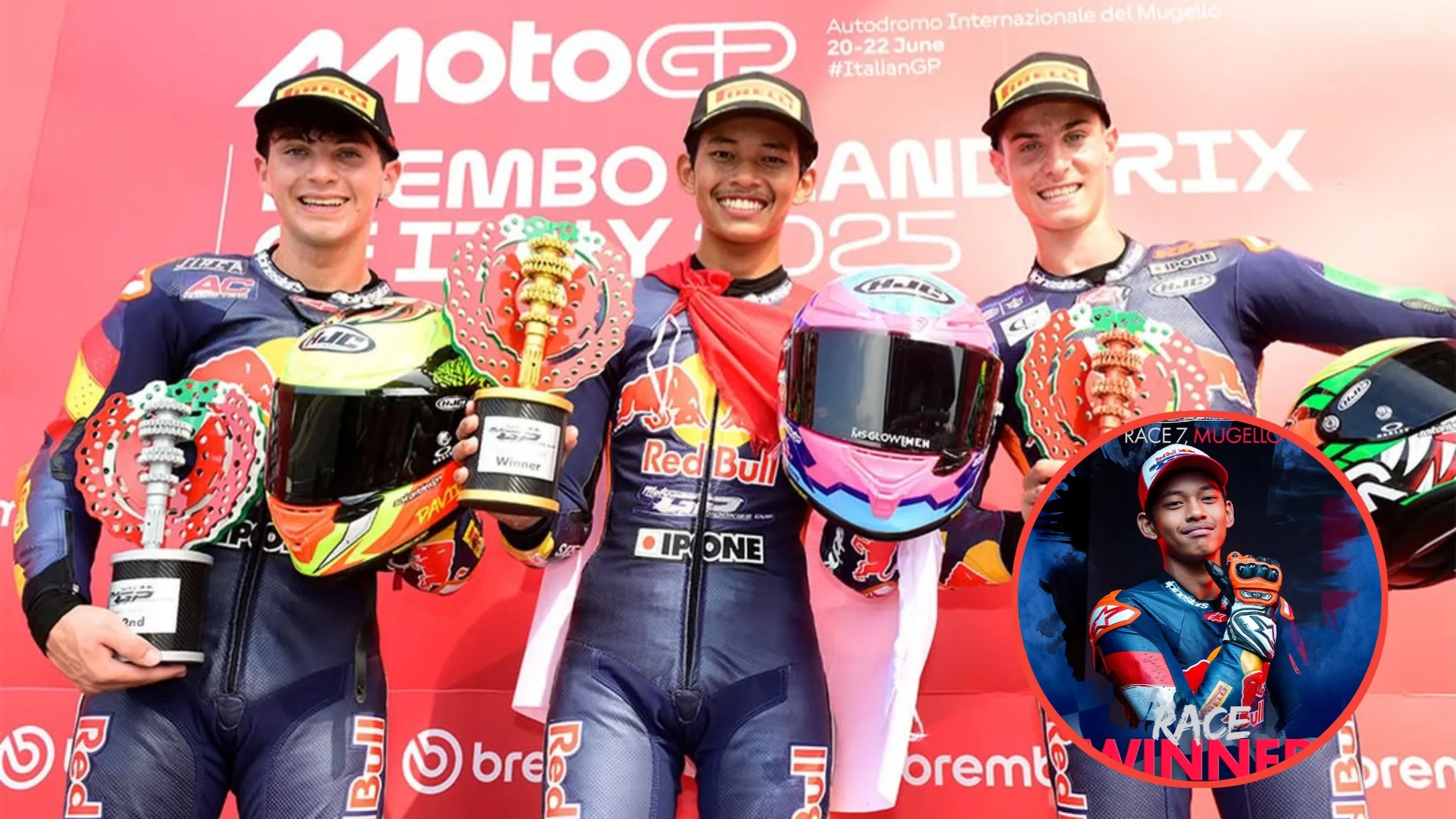Veda Ega Pratama Pembalap 16 Tahun Asal Gunungkidul Juara di Red Bull Rookies Cup Italia