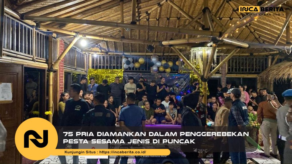 75 Pria Diamankan dalam Penggerebekan Pesta Sesama Jenis di Puncak