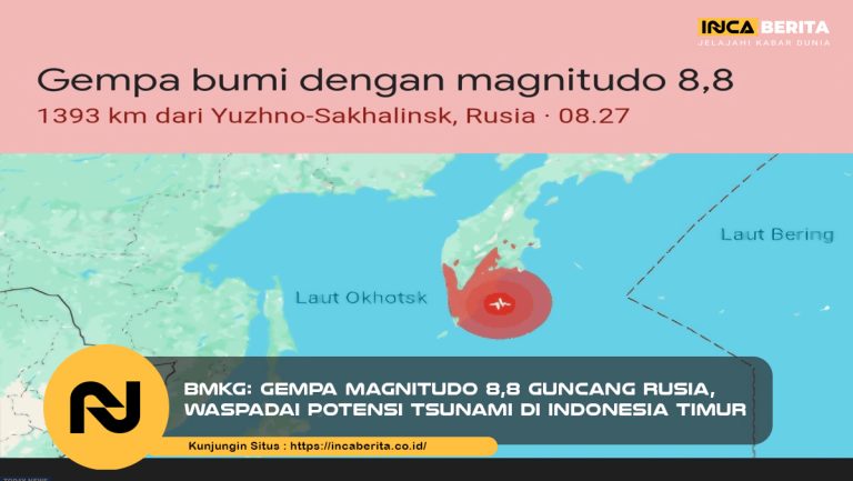 BMKG: Gempa Magnitudo 8,8 Guncang Rusia, Waspadai Potensi Tsunami di Indonesia Timur