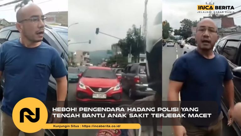 Heboh! Pengendara Hadang Polisi yang Tengah Bantu Anak Sakit Terjebak Macet