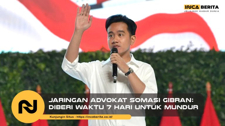 Jaringan Advokat Somasi Gibran: Diberi Waktu 7 Hari untuk Mundur