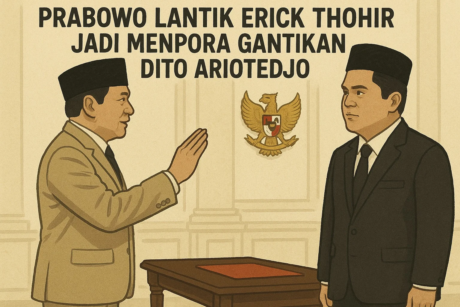 Prabowo Lantik Erick Thohir