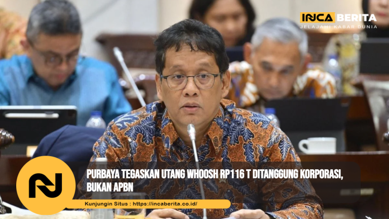 Purbaya Tegaskan Utang Whoosh Rp116 T Ditanggung Korporasi, Bukan APBN
