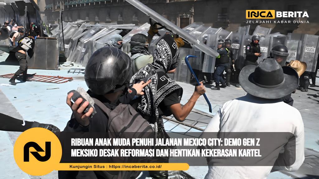 Ribuan Anak Muda Penuhi Jalanan Mexico City: Demo Gen Z Meksiko Desak Reformasi dan Hentikan Kekerasan Kartel