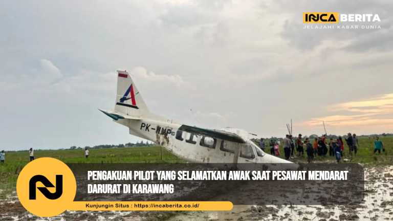 Pesawat Mendarat di Karawang