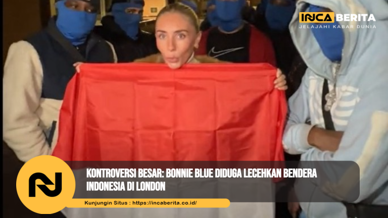 Bonnie Blue Lecehkan bendera Indonesia
