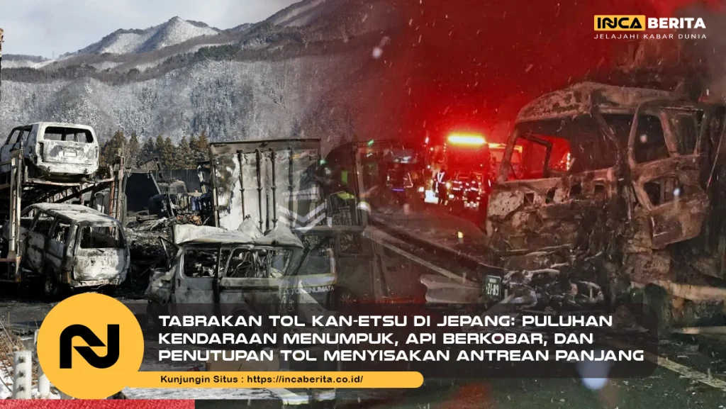 Tabrakan Tol Kan-Etsu di Jepang: Puluhan Kendaraan Menumpuk, Api Berkobar, dan Penutupan Tol Menyisakan Antrean Panjang