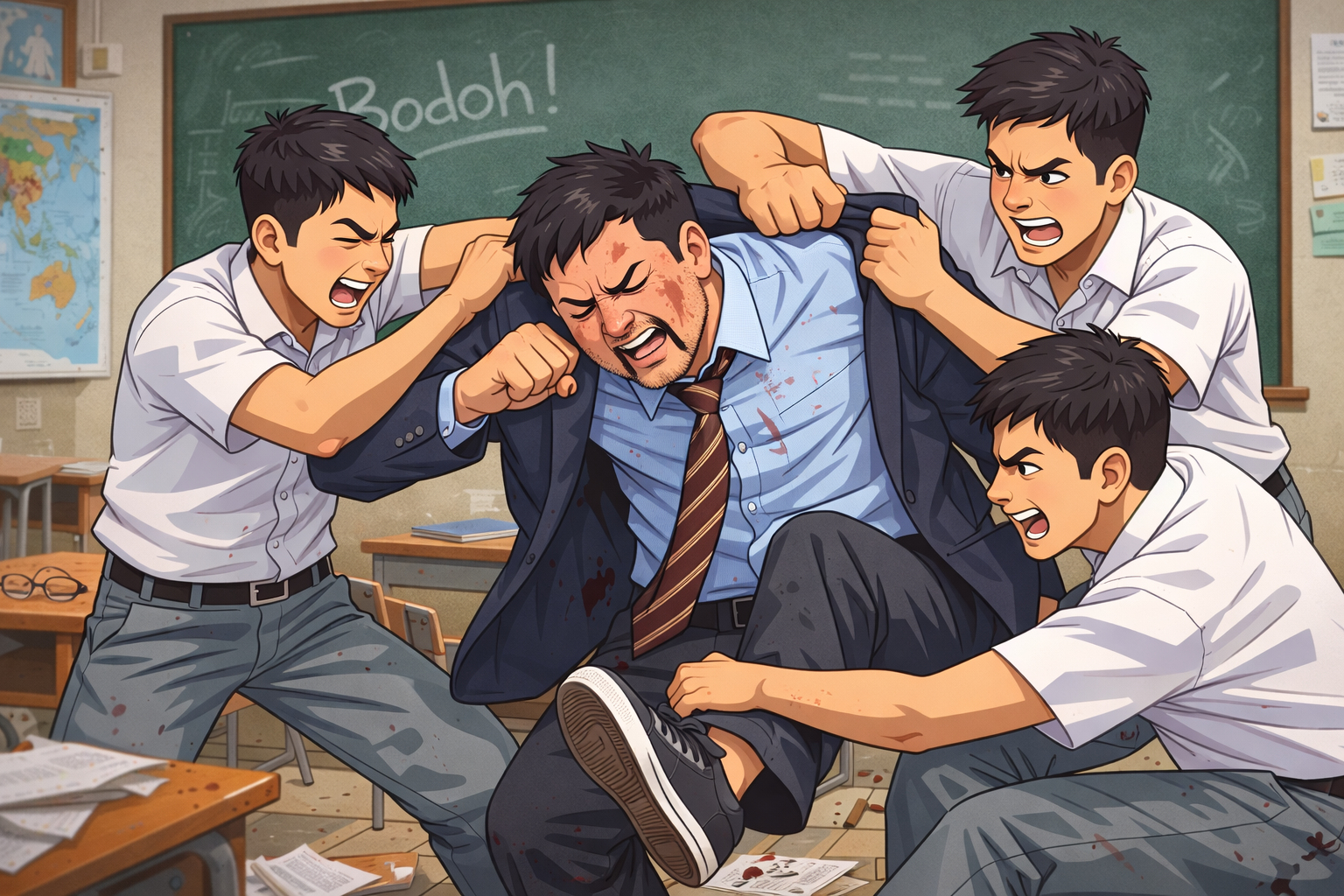 Viral! Guru Dikeroyok Siswa di Jambi: Konflik Kelas Berujung Kekerasan