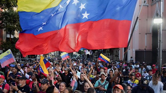 Warga Venezuela Berpesta