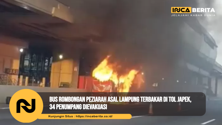 Bus Rombongan Peziarah Terbakar