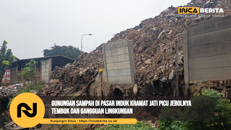 Tembok Pembatas Pasar Induk Jebol