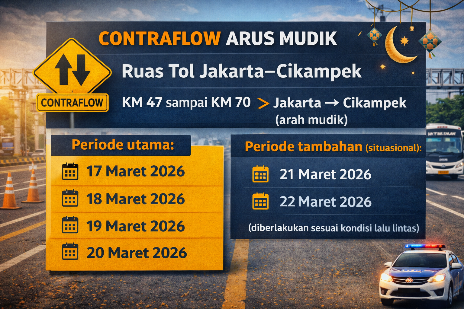 CONTRAFLOW ARUS MUDIK