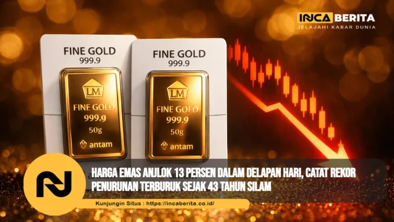 Harga Emas Anjlok 13 Persen dalam Delapan Hari, Catat Rekor Penurunan Terburuk Sejak 43 Tahun Silam