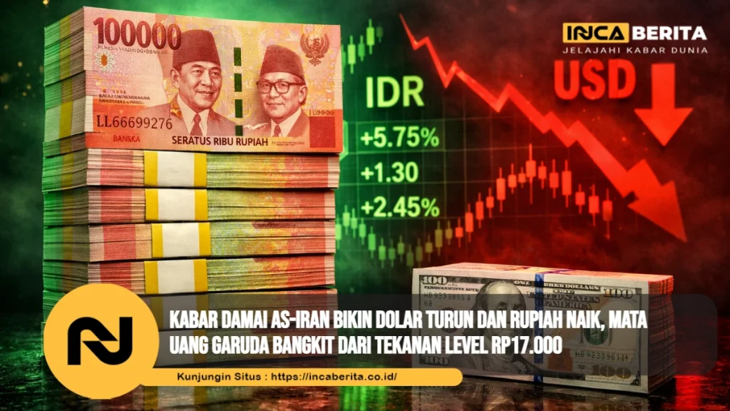 Kabar Damai AS-Iran Bikin Dolar Turun dan Rupiah Naik, Mata Uang Garuda Bangkit dari Tekanan Level Rp17.000