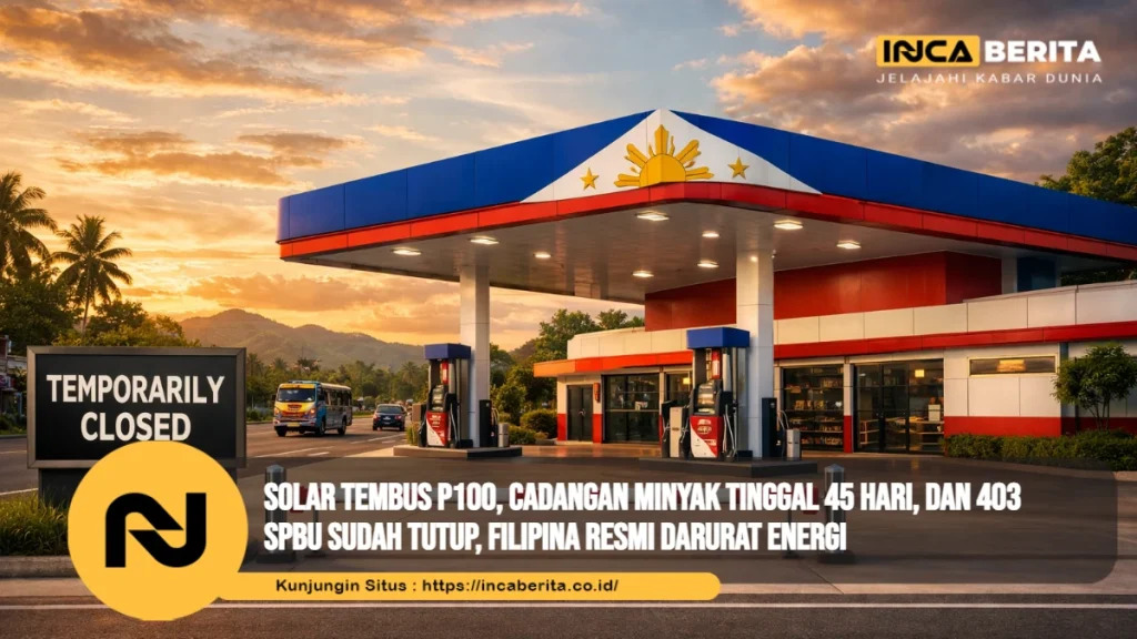 Solar Tembus P100, Cadangan Minyak Tinggal 45 Hari, dan 403 SPBU Sudah Tutup, Filipina Resmi Darurat Energi