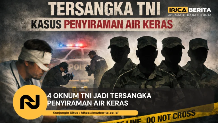 4 Oknum TNI Jadi Tersangka Penyiraman Air Keras