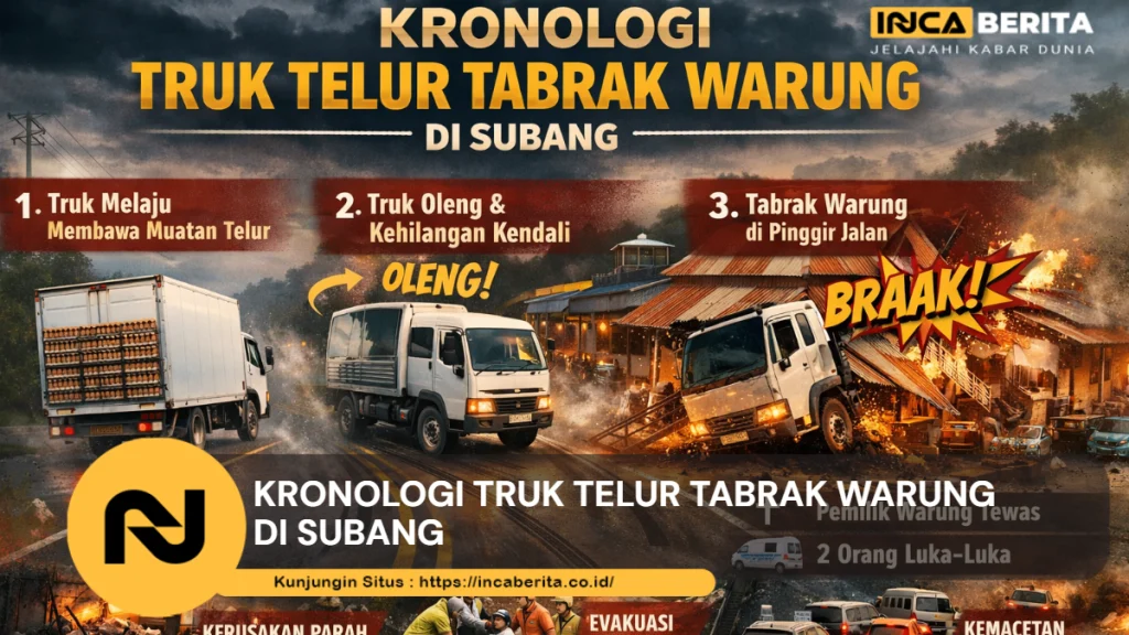 Kronologi Truk Telur Tabrak Warung di Subang