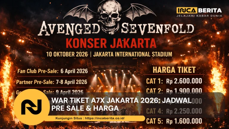 War Tiket A7X Jakarta 2026: Jadwal Pre Sale & Harga