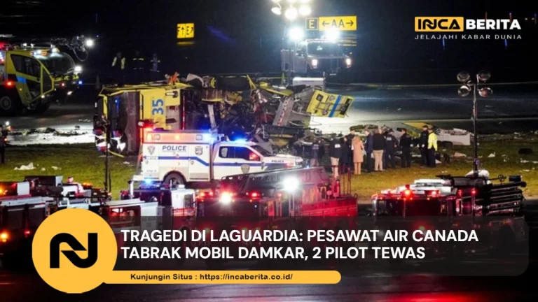 Pesawat Air Canada Tabrak Mobil Damkar