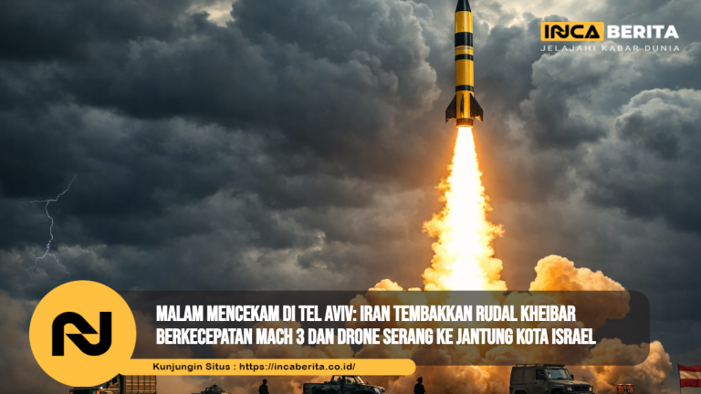Malam Mencekam di Tel Aviv: Iran Tembakkan Rudal Kheibar Berkecepatan Mach 3 dan Drone Serang ke Jantung Kota Israel