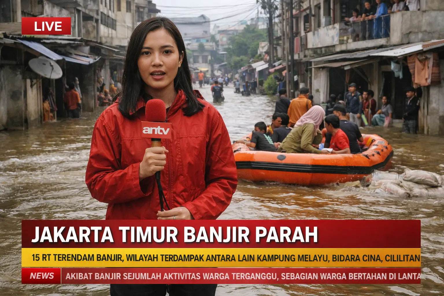 Jakarta Timur Terendam Banjir