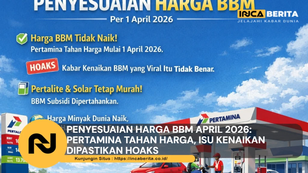 Penyesuaian Harga BBM April 2026: Pertamina Tahan Harga, Isu Kenaikan Dipastikan Hoaks