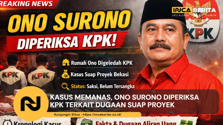 Kasus Memanas, Ono Surono Diperiksa KPK Terkait Dugaan Suap Proyek