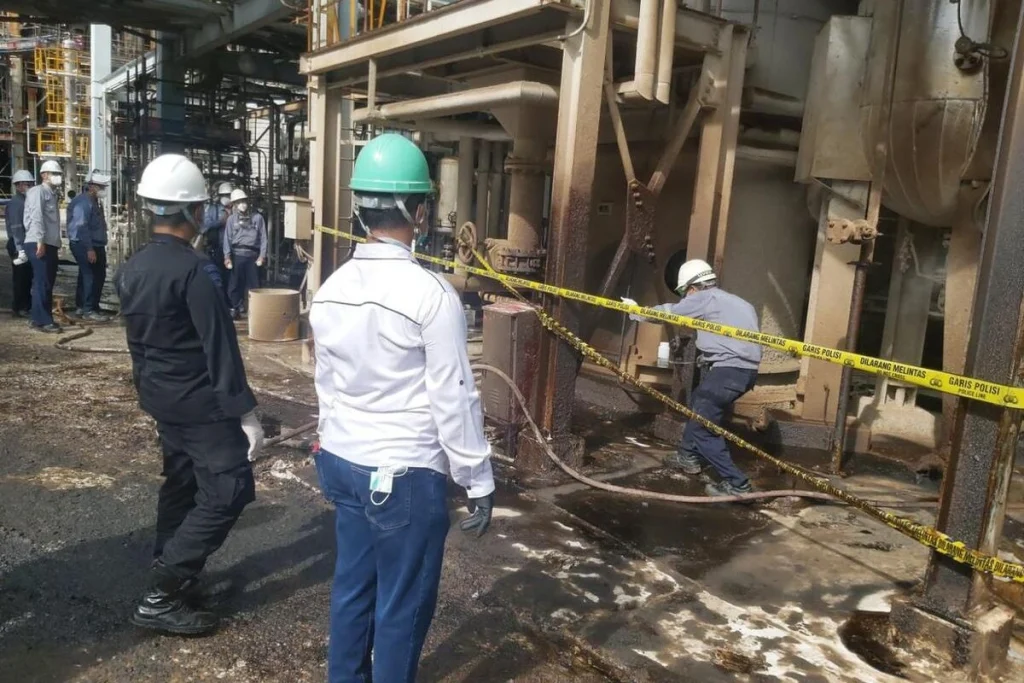 sumber ledakan pabrik kimia cilegon