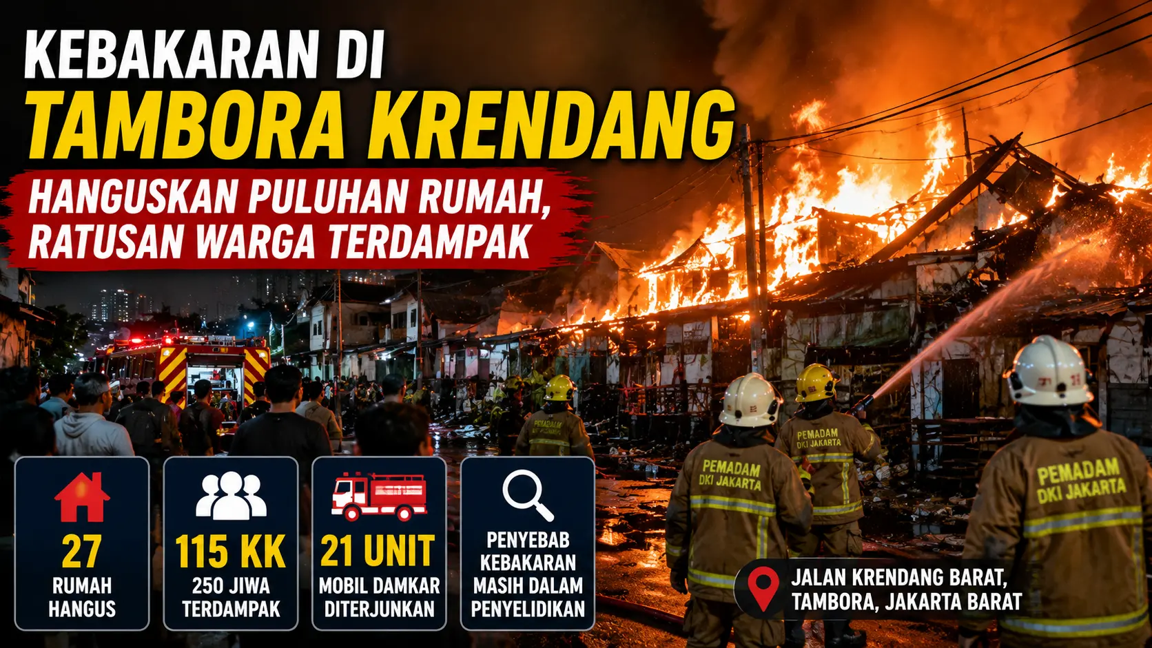 Kebakaran Hebat di Tambora Krendang