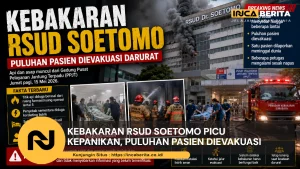 Kebakaran RSUD Soetomo Picu Kepanikan, Puluhan Pasien Dievakuasi