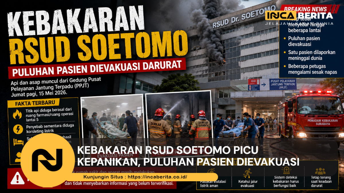 Kebakaran RSUD Soetomo Picu Kepanikan, Puluhan Pasien Dievakuasi