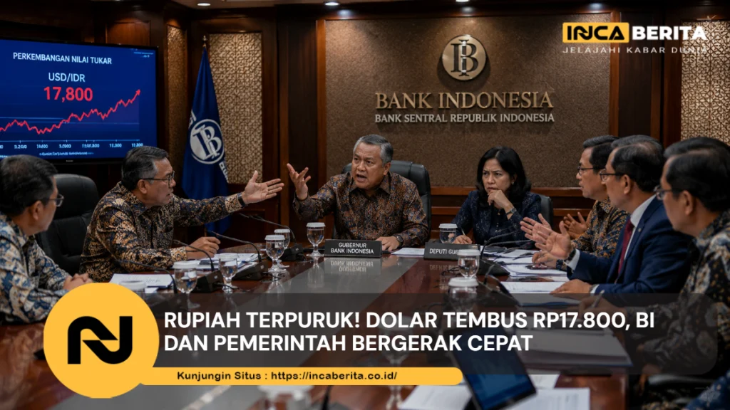 Rupiah Terpuruk! Dolar Tembus Rp17.800, BI dan Pemerintah Bergerak Cepat