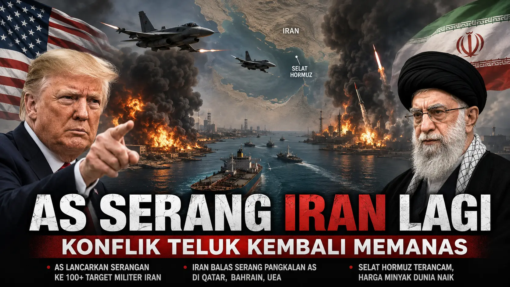 AS Serang Iran Lagi
