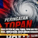Cuaca Ekstrem Melanda Taiwan, Topan Bavi Picu Hujan Deras, Angin Kencang, dan Gelombang Berbahaya
