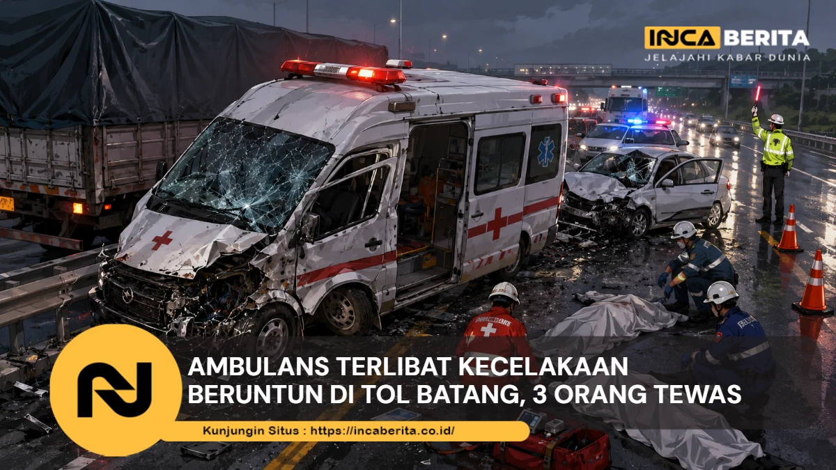 Ambulans Terlibat Kecelakaan Beruntun