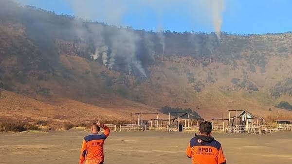 Kebakaran Hutan di Bromo